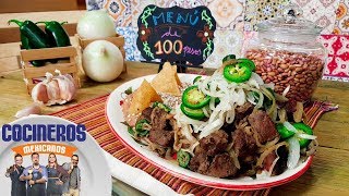 Receta Hígado encebollado  Cocineros Mexicanos [upl. by Cirdec]