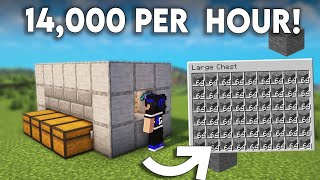 Minecraft Easiest Cobblestone Farm 120  Cobblestone Farm Tutorial Minecraft Java amp Bedrock [upl. by Heaps1]