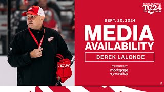 Derek Lalonde Training Camp Media  Sept 20 2024 [upl. by Gardener]