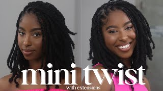 how to mini twist  outre xpression twisted up afro springy twist [upl. by Barnes]