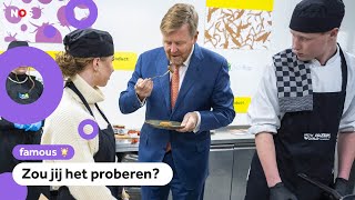 Koning eet burger gemaakt van wormen Wel lekker [upl. by Boor]