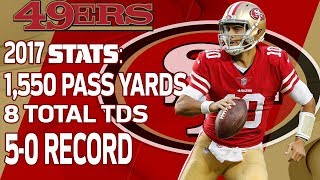 Jimmy Garoppolos 2017 Season Highlights that Got Him PAID💰💰  NFL Highlights [upl. by Etiam]