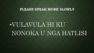 XITSONGA LESSON NO 2 VOCABULARY [upl. by Asa]