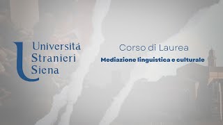 Cdl Mediazione linguistica e culturale [upl. by Eyanaj866]