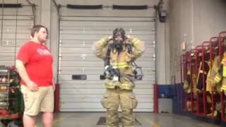 How to video how to put on turnout gear [upl. by Aduhey]