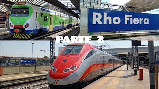 Frecciarossa italo e treni suburbani a Rho Fiera Milano [upl. by Brandais]