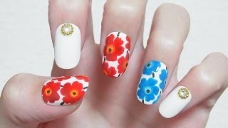 marimekko nail art  マリメッコネイルアート [upl. by Mcclure]