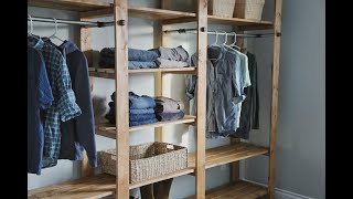 Build a Closet How to Build Industrial Style Closet  Freestanding [upl. by Ttenneb]