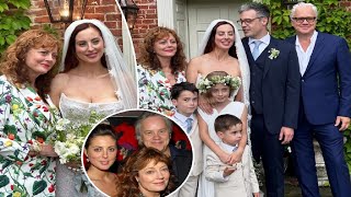 Susan Sarandon daughter Eva Amurri fires back at critics ‘scandalized’ by her wedding dress cleavage [upl. by Gass]