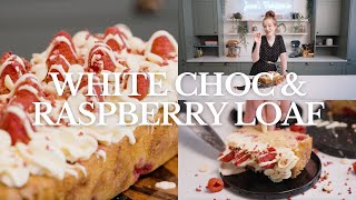 White Chocolate amp Raspberry Loaf Cake Recipe  Jane’s Patisserie [upl. by Atinel]