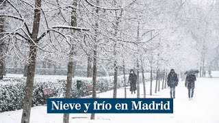 Nieve en Madrid la borrasca Filomena llega con fuerza [upl. by Ervin169]