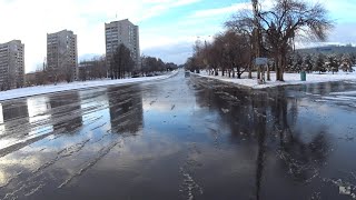 КОМСОМОЛЬСКНААМУРЕ В АПРЕЛЕ ВЕЧЕРНЯЯ ПРОГУЛКА ПО ЗАСНЕЖЕННОМУ ВЕСЕННЕМУ ГОРОДУ СОЛНЕЧНОЙ КРАСОТЫ [upl. by Nahij]