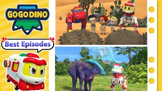 Best Dino Cures w Perry amp Parasaurolophus Pinacosaurus Iguanodon  More  Kids Cartoon  GOGODINO [upl. by Nosliw]