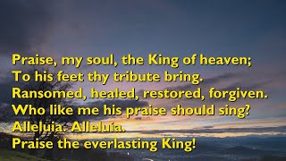 Praise My Soul the King of Heaven Tune Lauda Anima  4vv with lyrics for congregations [upl. by Anaujd487]