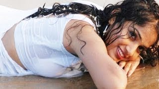 Actress Madhavi Latha  Hot Poses with  Wet White Dress [upl. by Yeslah725]