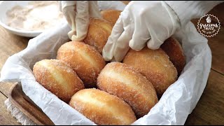 Amazing Soft Sugar Doughnuts Easy  Berliners Recipe  No Eggs [upl. by Nagaer779]