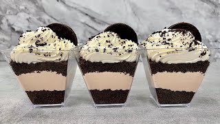 Oreo Dessert Cups  NO BAKE Dessert Quick Easy and Yummy [upl. by Akinod]