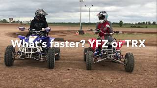 Yamaha YFZ 450r vs Honda TRX 450r [upl. by Loredo]