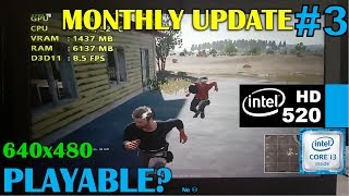 HD 520 i3 6100u  PlayerUnknowns Battlegrounds  Monthly Update 3  640x480 [upl. by Norita]