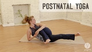 Postnatal Yoga Routine Cherish amp Accept natural birth [upl. by Roosnam]