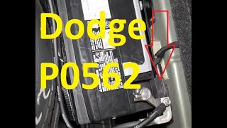 Causes and Fixes Dodge P0562 Code System Voltage Low [upl. by Anikram42]