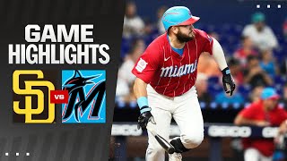 Padres vs Marlins Game Highlights 81024  MLB Highlights [upl. by Nbi161]