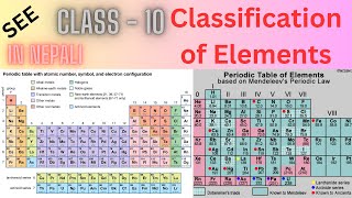 Classification of Elements Class  10  In Nepali [upl. by Nowyt881]