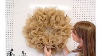 Basic Burlap Ruffle Wreath Tutorial by Trendy Tree [upl. by Epolenep]