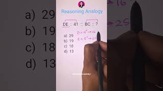 Reasoning Analogy shortvideo maths mathstricks reasoningtricks [upl. by Saidee]