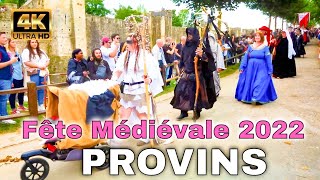 🇫🇷Provins France 4K  Les Médiévales de Provins  Medieval Costume Parade  June 26 2022 [upl. by Hild]