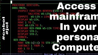 How to access mainframe in your pcs  cobol  Jcl cobol mainframe ibm [upl. by Blus]