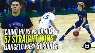 LiAngelo Ball 52 POINTS amp LaMelo Ball Gets SHIFTY Chino Hills vs Damien Pt 2 FULL Highlights [upl. by Saucy666]