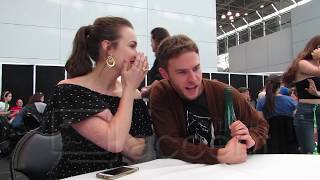 NYCC 2017 Agents of SHIELD stars Elizabeth Henstridge amp Iain De Caestecker [upl. by Ellives]