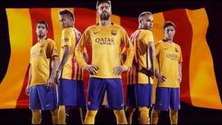 maillot Barcelone 2015 2016 exterieur [upl. by Eidna804]