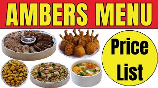 Ambers Menu 2024 Price List  Amber Delivery Number  Phone Number  Address [upl. by Hermes]