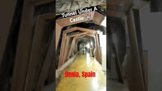 Tunnel Under A Castle  Denia Spain shorts [upl. by Ahtiekal805]