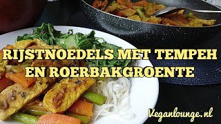 RIJSTNOEDELS MET TEMPEH EN ROERBAKGROENTE🍜 [upl. by Eleumas134]