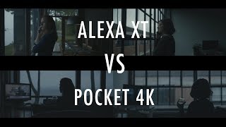 Blackmagic Pocket 4k VS Hollywood Movie Camera  Arri Alexa XT [upl. by Lehplar950]