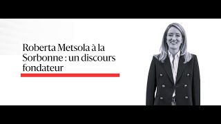 DIRECT  Roberta Metsola à la Sorbonne  un discours fondateur [upl. by Malvino]