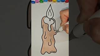 CANDLE  ASMR Coloring asmr relaxingcoloring coloring art shorts [upl. by Hoshi]