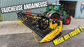 🤠🇧🇪NOUVELLE FAUCHEUSE ANDAINEUSE en poste INVERSÉ en BELGIQUE  les premiers hectares 💪 [upl. by Ambrosane]