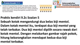 Praktis Kendiri 92c No 5  Matematik Tingkatan 4 Bab 9  Kebarangkalian peristiwa bergabung  Maths [upl. by Prestige]