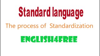 Sociolinguistics Standardization of Language Summary [upl. by Eigram281]