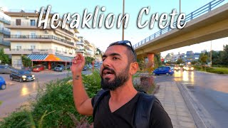 Heraklion Crete walking tour in 4k Kreta 2023 [upl. by Judd]