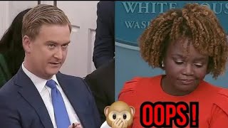 ANGRY Reporter DESTROYS Karine JeanPierre And then this happened 🎧🎤🤣 [upl. by Clemmie]