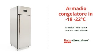 Armadio congelatore in acciaio inox 700 lt ventilato 18 22°C [upl. by Lua]