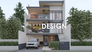 HOUSE DESIGN  3 STOREY HOUSE 800m x 1300m 104 sqm Lot area  4 BEDROOM [upl. by Nuj]