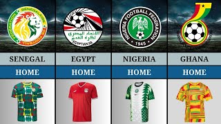 All 24 Teams Jersey Home Africa Cup of Nations 2023  HB Football [upl. by Nahamas]