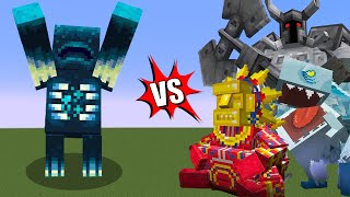 WARDEN BOSS VS Mowzie’s Mobs in Minecraft [upl. by Lahey]