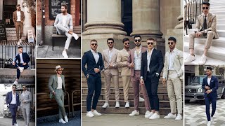 Suits With White Sneakers Combination Ideas💡 Coat Pant Combination  MrGovindsahu [upl. by Nageem]